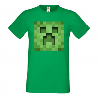 Мъжка тениска Creeper Face 3,майнкрафт,Minecraft,Игра,Забавление,подарък,Изненада,Рожден Ден., снимка 1 - Тениски - 36492795