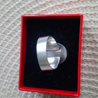 Сребърен пръстен със син камък, снимка 8 - Пръстени - 44014070