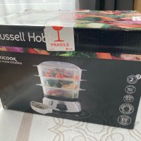 Уред за здравословно готвене на пара, Russel Hobbs Maxicook 1000W, 10,5 л, снимка 6 - Уреди за готвене на пара - 43393796