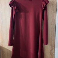 Нова къса вишнява рокля-туника, снимка 1 - Рокли - 38246519