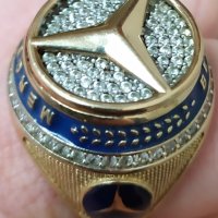 Масивен златен мъжки пръстен МЕРЦЕДЕС, снимка 9 - Други ценни предмети - 32619009