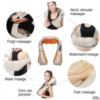 6Д Шиацу 6 бутона рамо масажор за тяло гръб врат затопляне масаж пода, снимка 2 - Масажори - 28449909