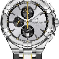 Kварцов часовник MAURICE LACROIX Special Edition,хронограф,дата,гумена каишка, снимка 1 - Мъжки - 43452118