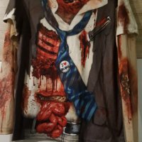 Faux Real зомби блуза свръх реалистичен 3Д печат костюм Хелоуин, снимка 1 - Пуловери - 33195202