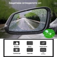 Nano стикер за странични огледала против дъждовни капки, снимка 4 - Аксесоари и консумативи - 32316065