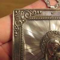 Нагръден знак  медальон богородица, Дева Мария  със седеф -внос от Израел, Йерусалим, снимка 6 - Антикварни и старинни предмети - 28870780
