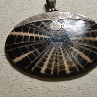 Сребърна висулка-обков изработена от черупки (13), снимка 2 - Колиета, медальони, синджири - 43148189