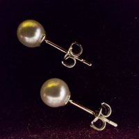 Сребърни обеци перли, снимка 10 - Обеци - 35089538