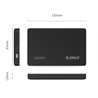 Външна Кутия за Хард диск 2.5" HDD/SSD USB3.1 Type-C Gen2 Orico 2588G2-BK, снимка 3 - Друга електроника - 36411292