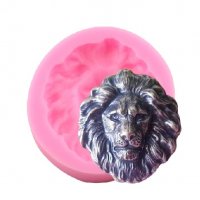 лъв глава с грива силиконов молд форма декорация торта мъфини украса, снимка 1 - Форми - 27239520