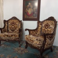 Старинна италианска барокова гарнитура, снимка 2 - Дивани и мека мебел - 39315925