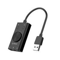 Orico външна звукова карта USB Sound card - 2 headphones, mic, volume - SC2-BK, снимка 1 - Други - 43440868
