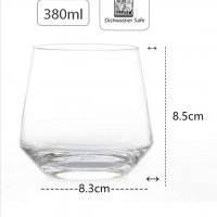 Комплект от 6 прозрачни, 380 мл, чаши , снимка 4 - Чаши - 33139865
