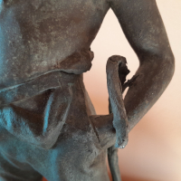 Стара авторска бронзова фигура,статуетка, снимка 12 - Колекции - 44873008