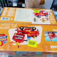 Детска Пожарна кола със звук светлина и водно оръжие за сглобяване Playmobil, снимка 4 - Образователни игри - 43785898