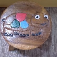 Детска дървена табуретка , снимка 3 - Мебели за детската стая - 43639221