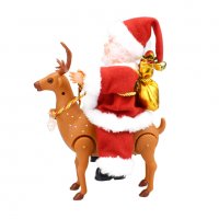 Забавният музикален Дядо Коледа язди еленче., снимка 4 - Други стоки за дома - 35071865