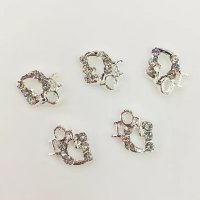 Dior сребрист с камъчета надпис бижу украса декорация за нокти маникюр, снимка 2 - Продукти за маникюр - 33399410