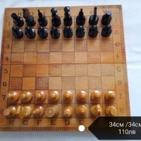 Табла и шах, дървена кутия, дървени фигури, пулове за игра на табла, дървена табла , снимка 5 - Шах и табла - 43683288