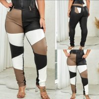 Модерен макси стилен кожен еластичен панталон , снимка 1 - Панталони - 43505286