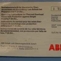 термично реле ABB T25 DU 6.5A thermal relay, снимка 7 - Резервни части за машини - 37506765