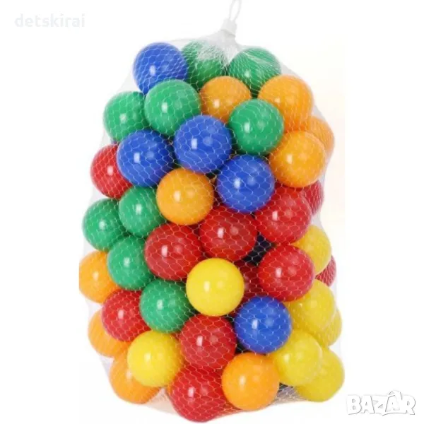 100бр меки топки за сух басейн  *меки топки издържащи до 80кг натоварване  *диаметър 7см, снимка 1