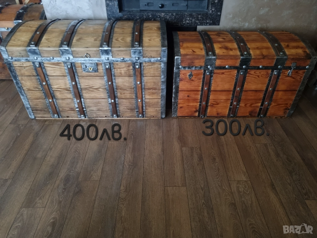 Стар дървен сандък/ракла/скрин, снимка 1