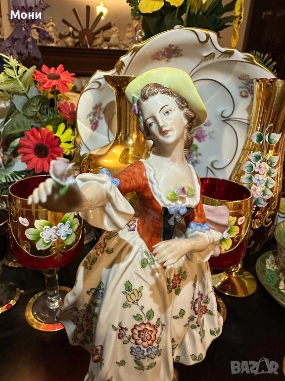 Sitzendorf Germany  Circa 1921-1927 “ Тиролката” - удивителна красота и великолепие, синеока германк, снимка 1