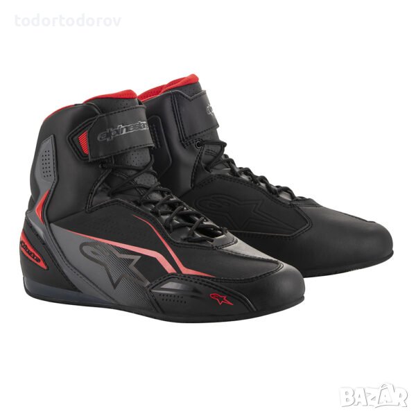 Промоция Мото боти ALPINESTARS FASTER-3 BLACK/GRAY/RED номера 38-46, снимка 1