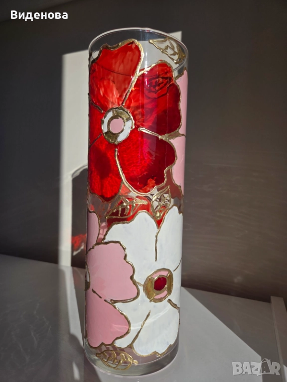 Ръчно рисувана ваза, снимка 1