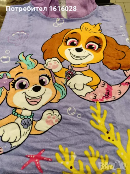 Нови хавлиени кърпи Пончо на PAW PATROL., снимка 1