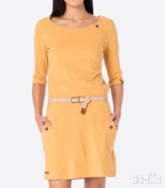 Нова жълта рокля с колан Ragwear XS S , снимка 1