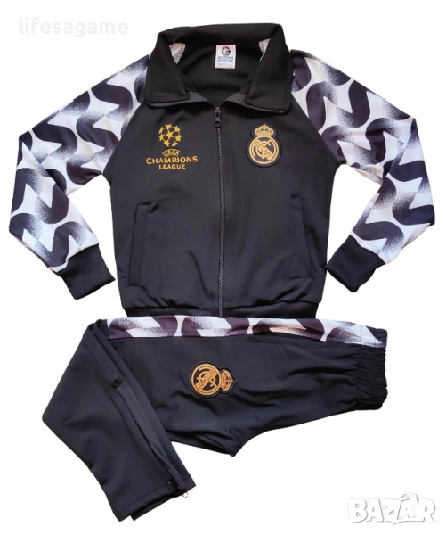 Детски футболен екип Реал Мадрид анцуг Real Madrid комплект дълго горнище и долнище, снимка 1