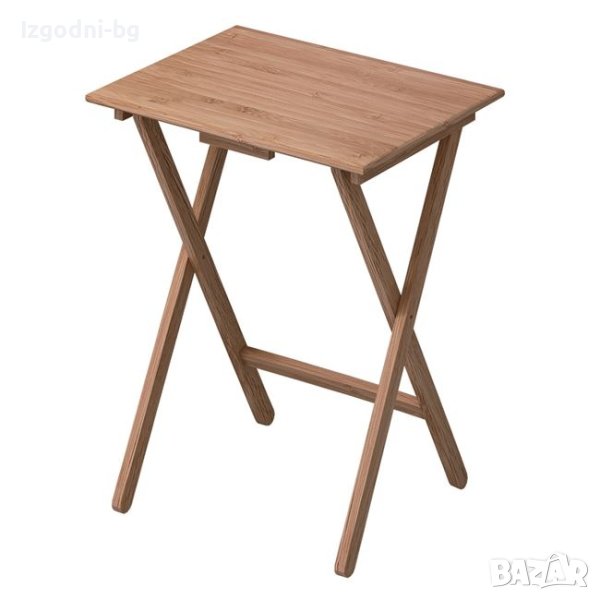 Сгъваема дървена маса в естествен дървесен цвят, снимка 1