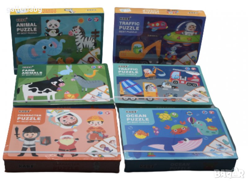 Дървени игри на пъзели 6 модела , снимка 1