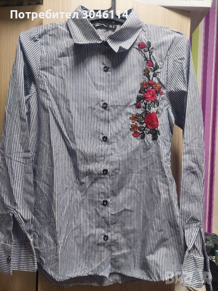 Дамска риза с бродерия, снимка 1