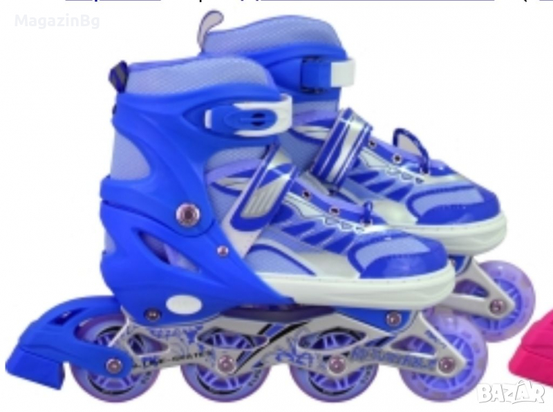 Ролери регулируеми 34-37 номер със светещи колела roleri , снимка 1