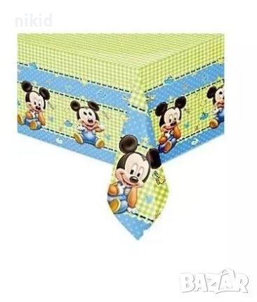 Бебе Мики Маус найлонова покривка за парти рожден ден, снимка 1