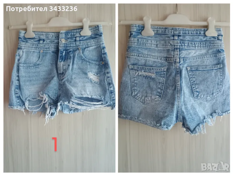 Дамски дънкови къси гащи и гащеризони ххс, снимка 1