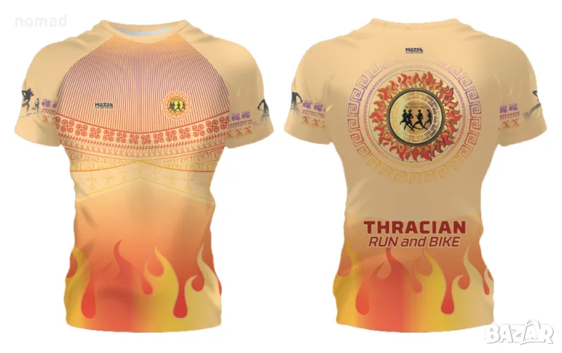 Уникални тениски Thracian Run and Bike I Бягане, Спорт, Туризъм, снимка 1