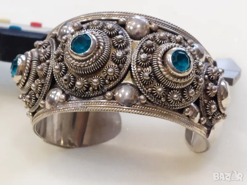 Сребърна дамска гривна (рогатка) сребро 925(sterling), снимка 1