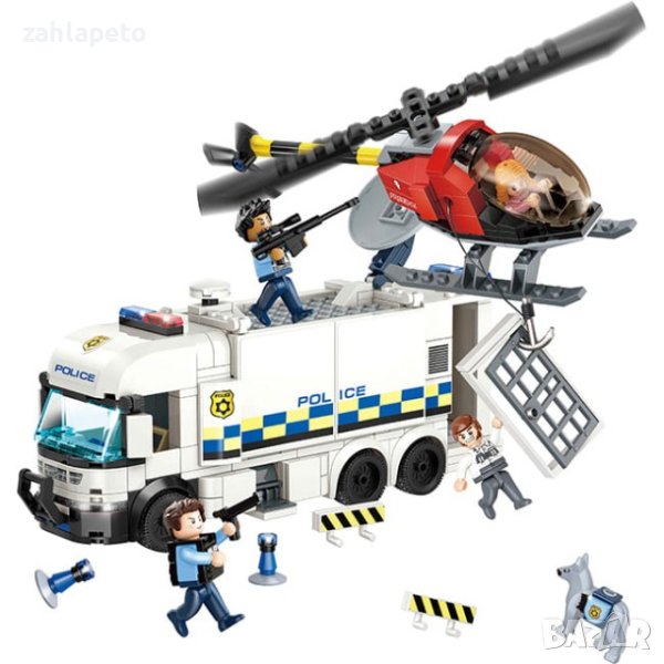 Конструктор полицейски камион и хеликоптер 427ел., снимка 1