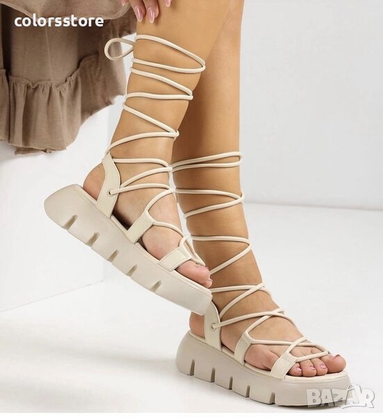 Сандали - бежова кожа - GL70, снимка 1