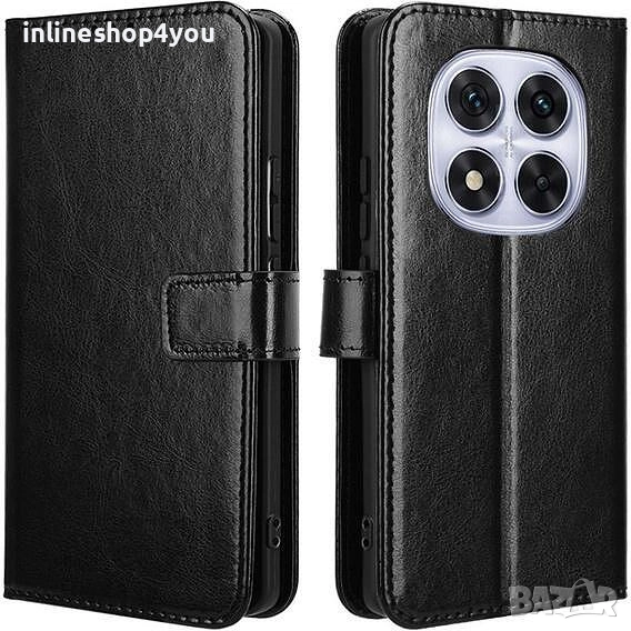 Кожен Калъф Тип Тефтер за Xiaomi Redmi Note 14 Pro 4G - Черен, снимка 1