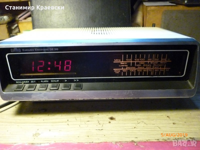 INTERCORD Exklusiv Electronic DE 310 radio clock alarm - vintage 78 - финал, снимка 1