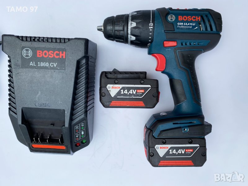 BOSCH GSR14,4V-LI - Акумулаторен винтоверт 2х14.4V 4.0Ah, снимка 1
