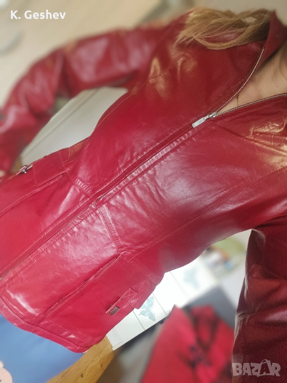 Дамско кожено яке fabrizio mile размер S, снимка 1