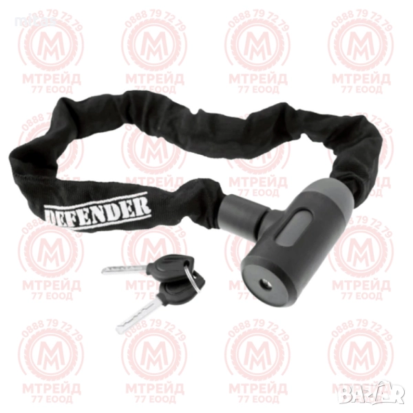 Заключващо устройство верига за велосипед с ключ WAG, 90см/6mm, снимка 1