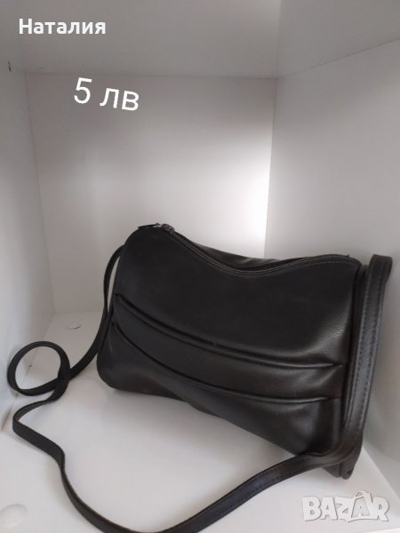 Кожена черна чанта, снимка 1