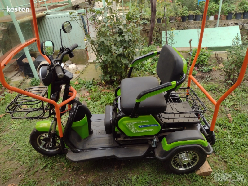Електрическа триколка с три седалки и покрив EcoWay М19P, снимка 1